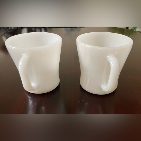 Federal Milk Glass Set Of Two Coffee Mugs - Picture 3 of 10